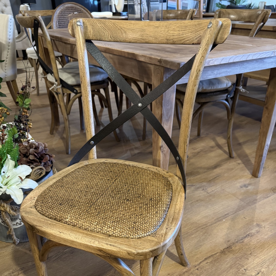 Cross Back Oak Dining Chair image 6